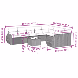 VidaXL 3254173 set mobili da esterno