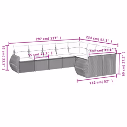 VidaXL 3254186 set mobili da esterno