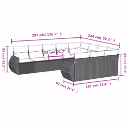 VidaXL 3254225 set mobili da esterno