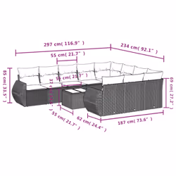 VidaXL 3254235 set mobili da esterno