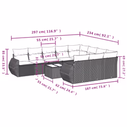 VidaXL 3254236 set mobili da esterno