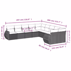 VidaXL 3254243 set mobili da esterno