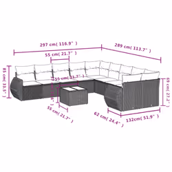 VidaXL 3254255 set mobili da esterno