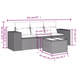 VidaXL 3254599 set mobili da esterno