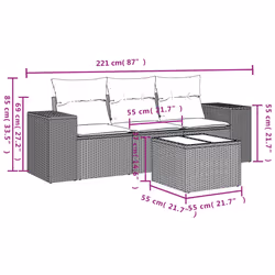 VidaXL 3254605 set mobili da esterno - Vista aggiuntiva 3