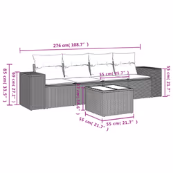 VidaXL 3254625 set mobili da esterno - Vista aggiuntiva 3