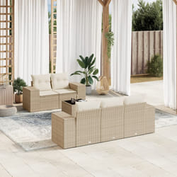 VidaXL 3254635 set mobili da esterno Crema, Bianco