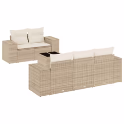 VidaXL 3254635 set mobili da esterno Crema, Bianco - Vista aggiuntiva 2