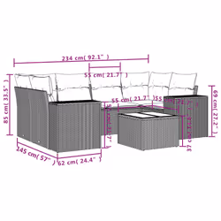 VidaXL 3254655 set mobili da esterno