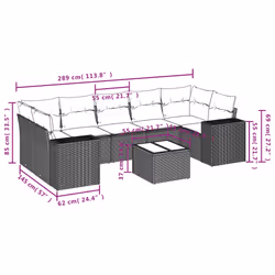 VidaXL 3254676 set mobili da esterno