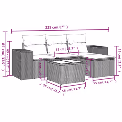 VidaXL 3254805 set mobili da esterno - Vista aggiuntiva 3