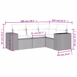 VidaXL 3254842 set mobili da esterno