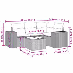 VidaXL 3254843 set mobili da esterno