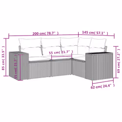 VidaXL 3254857 set mobili da esterno