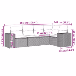 VidaXL 3254863 set mobili da esterno
