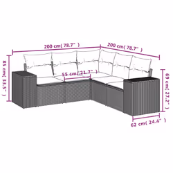 VidaXL 3254882 set mobili da esterno