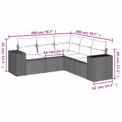 VidaXL 3254883 set mobili da esterno