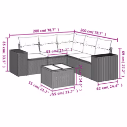 VidaXL 3254897 set mobili da esterno