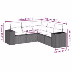 VidaXL 3254900 set mobili da esterno - Vista aggiuntiva 3