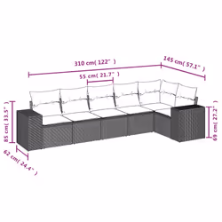 VidaXL 3254926 set mobili da esterno