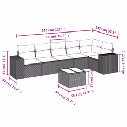 VidaXL 3254935 set mobili da esterno - Vista aggiuntiva 3
