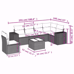 VidaXL 3254976 set mobili da esterno
