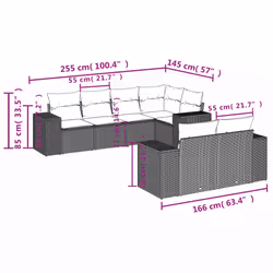 VidaXL 3255142 set mobili da esterno