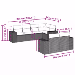 VidaXL 3255145 set mobili da esterno