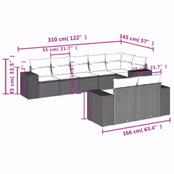 VidaXL 3255156 set mobili da esterno