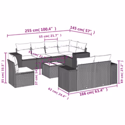 VidaXL 3255182 set mobili da esterno