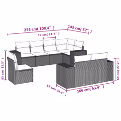 VidaXL 3255185 set mobili da esterno