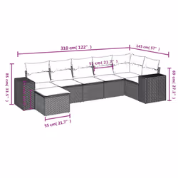 VidaXL 3255213 set mobili da esterno