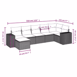 VidaXL 3255225 set mobili da esterno