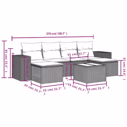 VidaXL 3255265 set mobili da esterno
