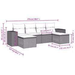 VidaXL 3255266 set mobili da esterno