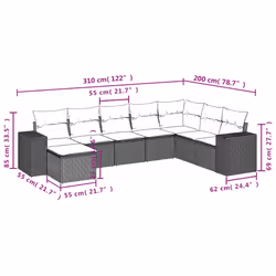 VidaXL 3255302 set mobili da esterno