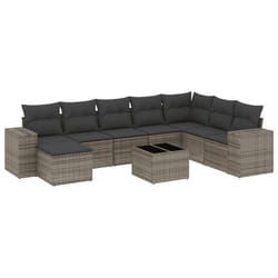 VidaXL 3255307 set mobili da esterno Grigio scuro