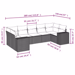 VidaXL 3255322 set mobili da esterno