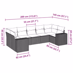VidaXL 3255323 set mobili da esterno