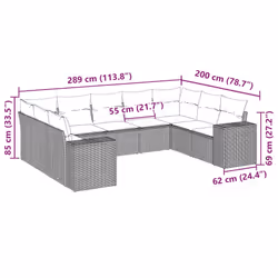 VidaXL 3255333 set mobili da esterno - Vista aggiuntiva 3