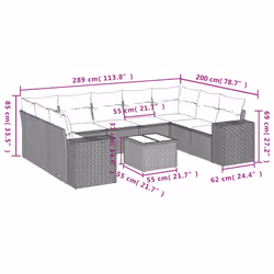 VidaXL 3255335 set mobili da esterno