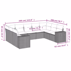 VidaXL 3255336 set mobili da esterno
