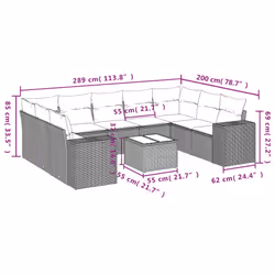 VidaXL 3255342 set mobili da esterno