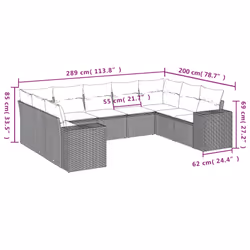VidaXL 3255346 set mobili da esterno