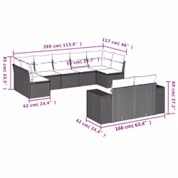 VidaXL 3255355 set mobili da esterno