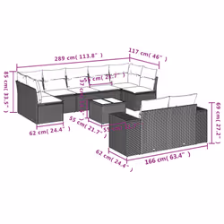 VidaXL 3255362 set mobili da esterno