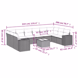 VidaXL 3255413 set mobili da esterno