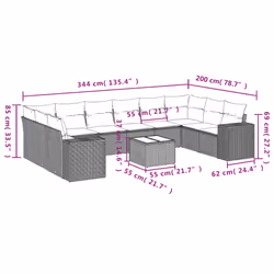 VidaXL 3255415 set mobili da esterno