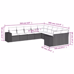 VidaXL 3255446 set mobili da esterno