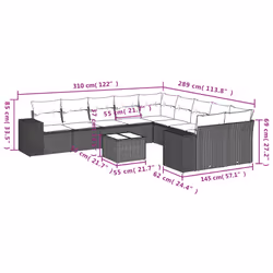 VidaXL 3255452 set mobili da esterno
